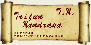 Trifun Mandrapa vizit kartica